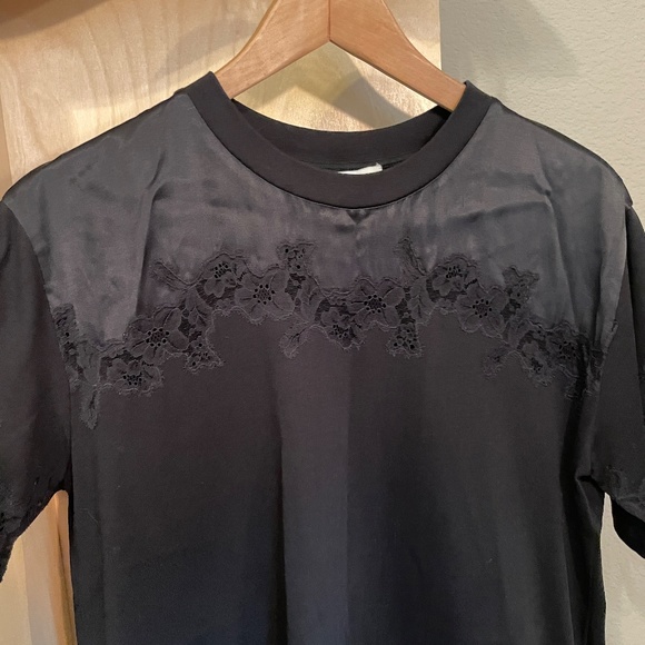 3.1 Phillip Lim Black Lace Insert T-Shirt Dress - Size M - NWOT - Picture 4 of 10